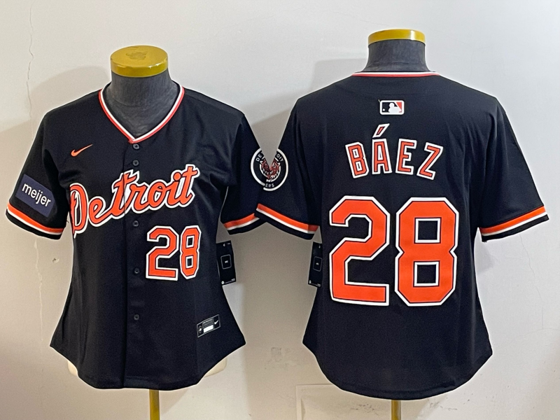Youth Detroit Tigers #28 Baez black Nike 2026 MLB Jersey 0414002
